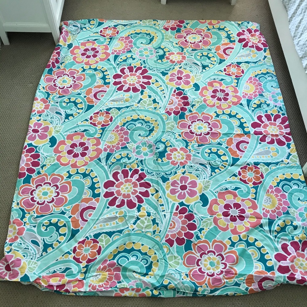 Pottery Barn Floral Twin Duvet cover & pillow case
